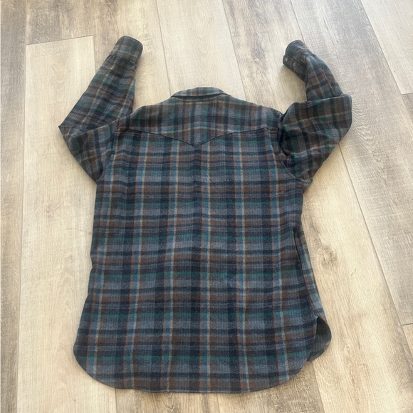 VTG PENDLETON Men XL High Grade Western Wear CANYON Shirt Virgin Wool Snap Front - Picture 12 of 16